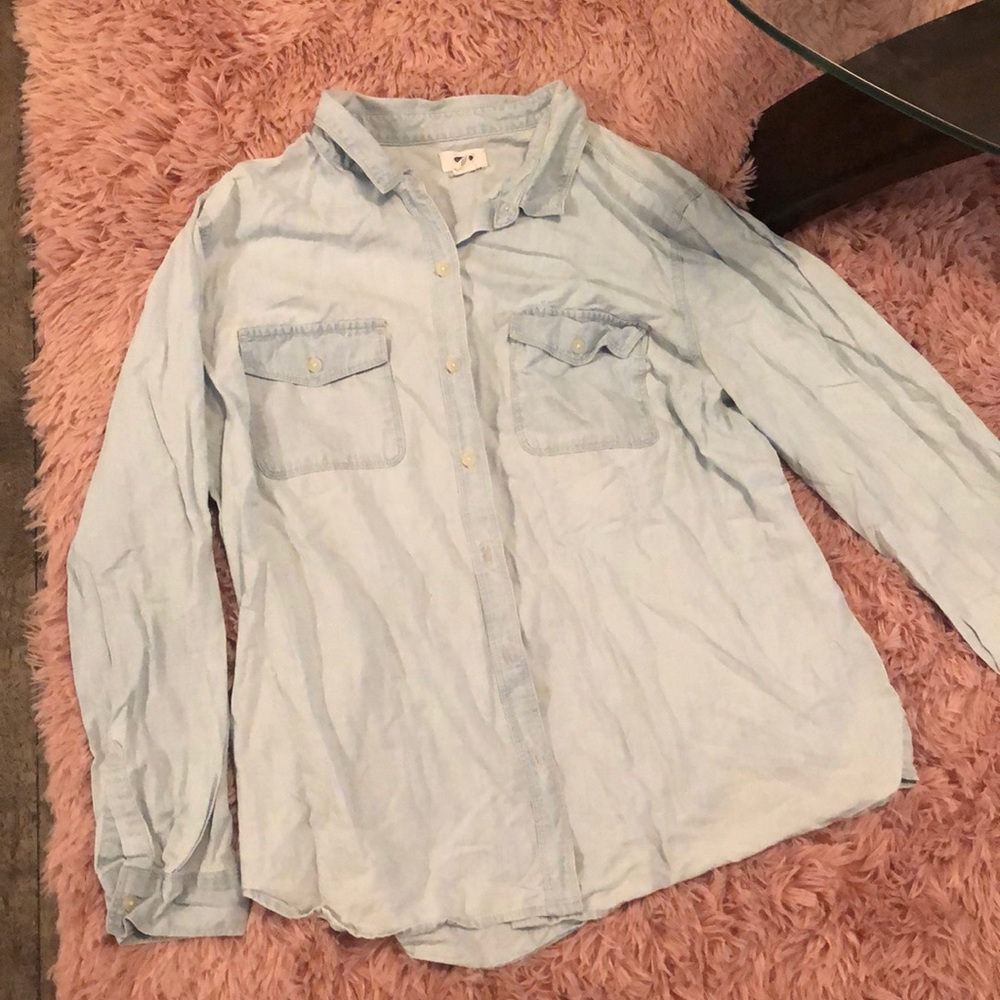 Light blue jean shirt